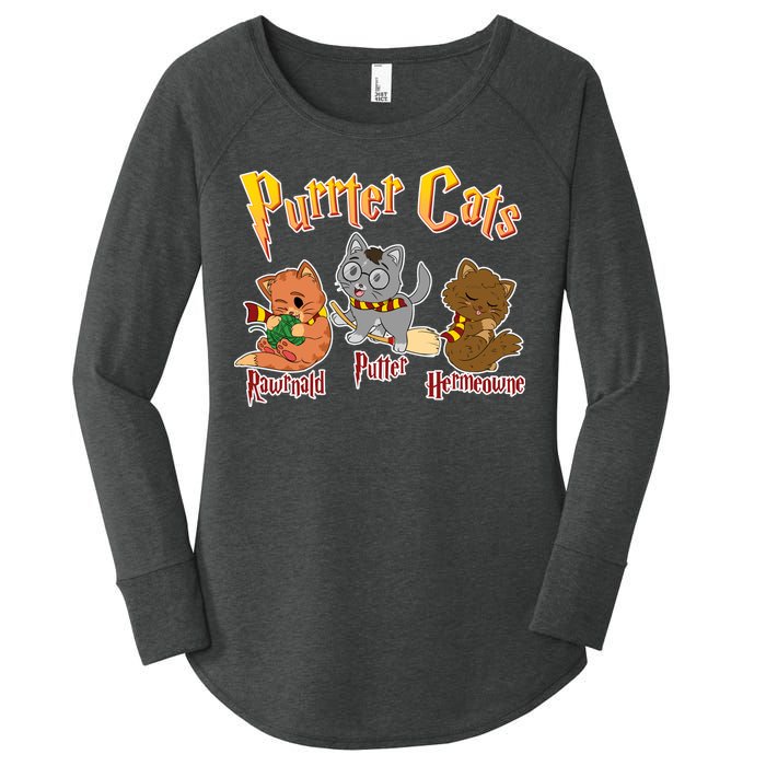 Purrter Cats Rawrnald Hermeownie Women's Perfect Tri Tunic Long Sleeve Shirt