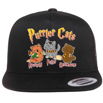 Purrter Cats Rawrnald Hermeownie Flat Bill Trucker Hat