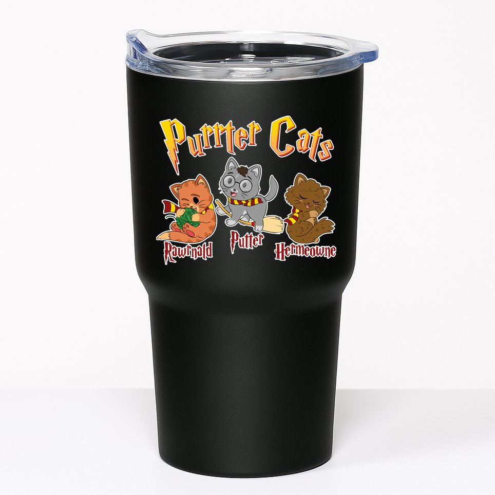 Purrter Cats Rawrnald Hermeownie Tumbler