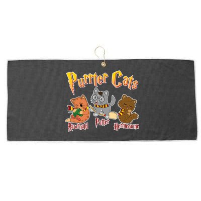 Purrter Cats Rawrnald Hermeownie Large Microfiber Waffle Golf Towel