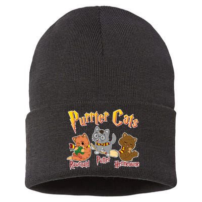 Purrter Cats Rawrnald Hermeownie Sustainable Knit Beanie