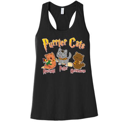 Purrter Cats Rawrnald Hermeownie Women's Racerback Tank