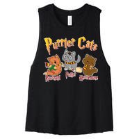 Purrter Cats Rawrnald Hermeownie Women's Racerback Cropped Tank