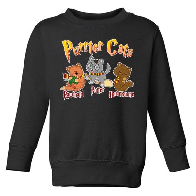 Purrter Cats Rawrnald Hermeownie Toddler Sweatshirt