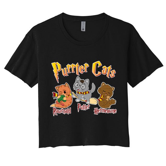 Purrter Cats Rawrnald Hermeownie Crop Top