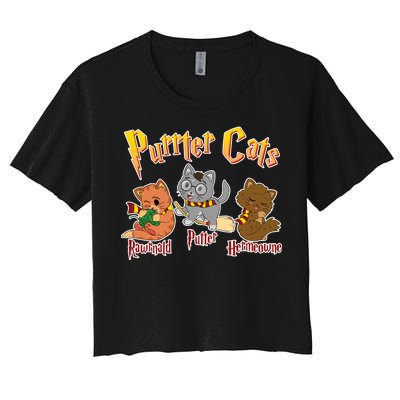 Purrter Cats Rawrnald Hermeownie Women's Crop Top Tee