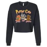 Purrter Cats Rawrnald Hermeownie Cropped Pullover Crew