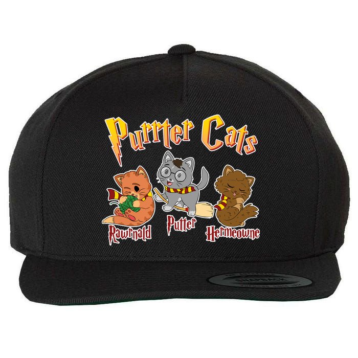 Purrter Cats Rawrnald Hermeownie Wool Snapback Cap