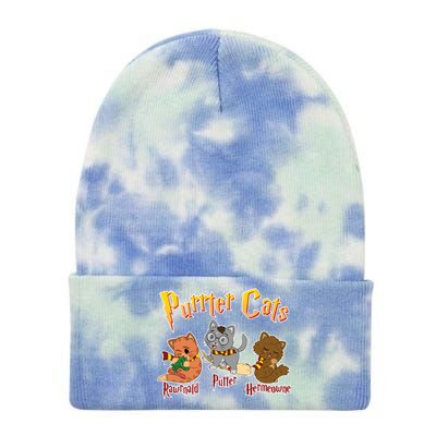 Purrter Cats Rawrnald Hermeownie Tie Dye 12in Knit Beanie