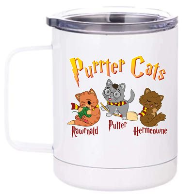 Purrter Cats Rawrnald Hermeownie 12 oz Stainless Steel Tumbler Cup