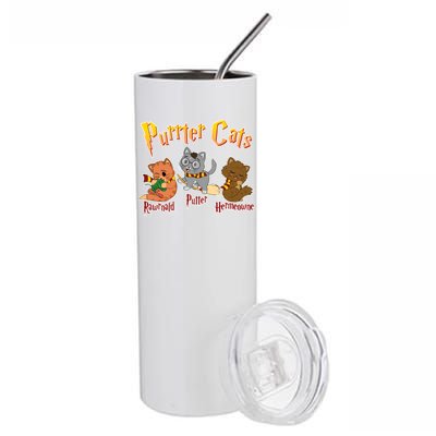 Purrter Cats Rawrnald Hermeownie Stainless Steel Tumbler