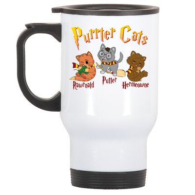 Purrter Cats Rawrnald Hermeownie Stainless Steel Travel Mug