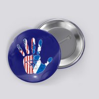 Proud Usa Scotland Handprint Flag American Scottish Heritage Meaningful Gift Button