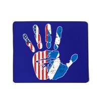 Proud Usa Scotland Handprint Flag American Scottish Heritage Meaningful Gift Mousepad