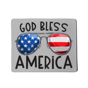 Patriotic Usa Sunglasses 4th Of July Retro God Bless America Great Gift Mousepad