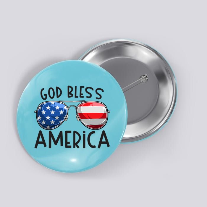 Patriotic Usa Sunglasses 4th Of July Retro God Bless America Great Gift Button