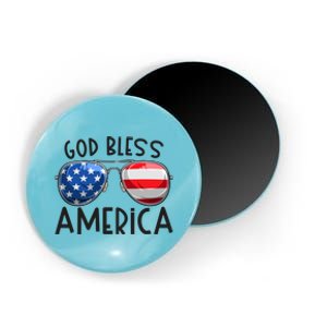 Patriotic Usa Sunglasses 4th Of July Retro God Bless America Great Gift Magnet