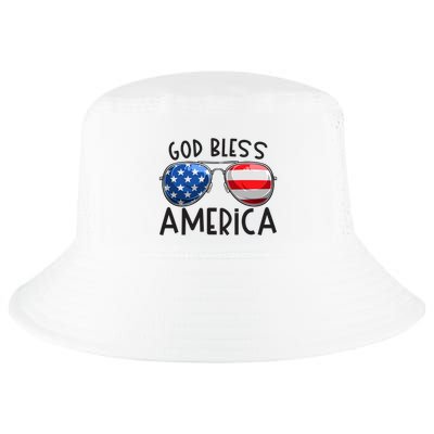 Patriotic Usa Sunglasses 4th Of July Retro God Bless America Great Gift Cool Comfort Performance Bucket Hat