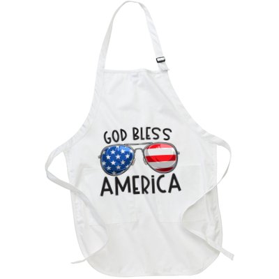 Patriotic Usa Sunglasses 4th Of July Retro God Bless America Great Gift Apron