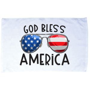 Patriotic Usa Sunglasses 4th Of July Retro God Bless America Great Gift Microfiber Hand Towel