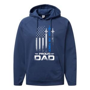 Pride U S Army Funny Gift Im A Proud Air Force Dad Funny Gift Performance Fleece Hoodie