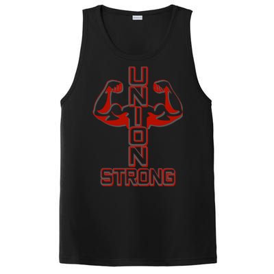 Pro Union Strong Proud American Skilled Labor Workforce Gift PosiCharge Competitor Tank