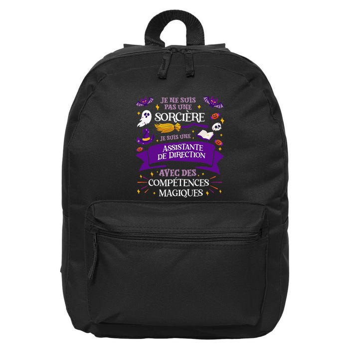 Pas Une SorcièRe Je Suis Une Assistante De Direction Cadeau 16 in Basic Backpack