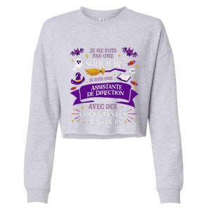 Pas Une SorcièRe Je Suis Une Assistante De Direction Cadeau Cropped Pullover Crew