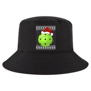 Pickleball Ugly Sweater Santa Lighting Pickleball Christmas Gift Cool Comfort Performance Bucket Hat