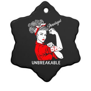 Paralegal Unbreakable Strong Woman Rosie The Riveter Ceramic Star Ornament