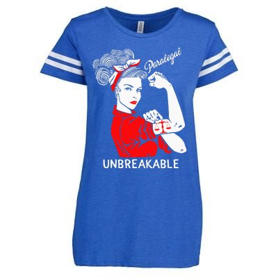 Paralegal Unbreakable Strong Woman Rosie The Riveter Enza Ladies Jersey Football T-Shirt