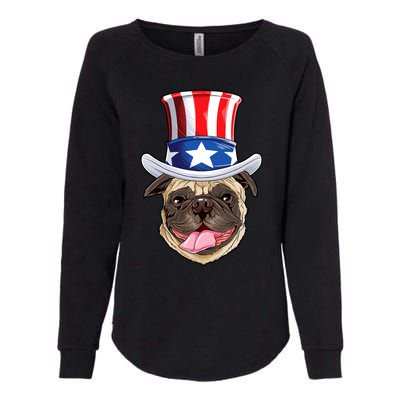 Pug Uncle Sam Shirt 4th Of July Kids Boys American Flag Womens California Wash Sweatshirt