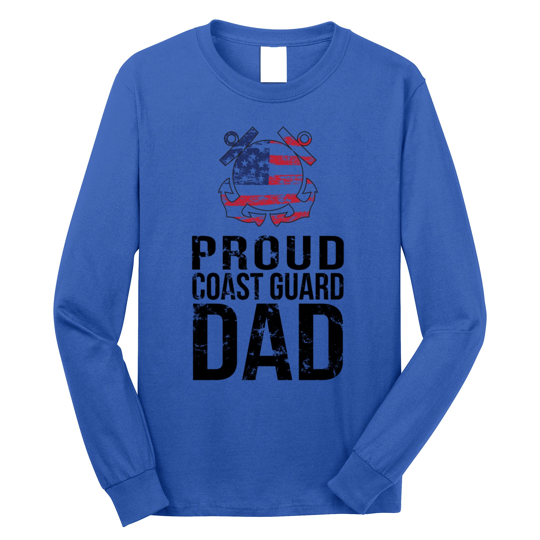 Proud U S Coast Guard Dad Cool Gift Cute Gift Long Sleeve Shirt