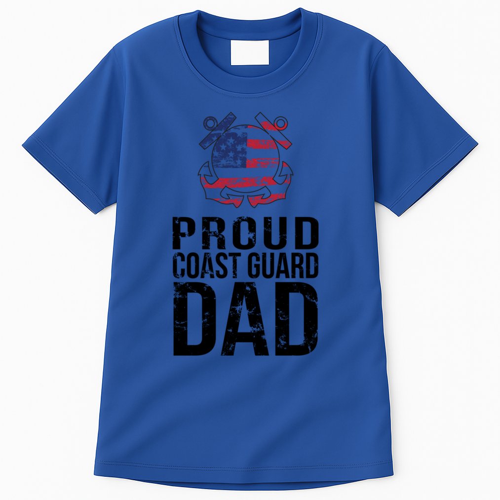 Proud U S Coast Guard Dad Cool Gift Cute Gift Tall T-Shirt