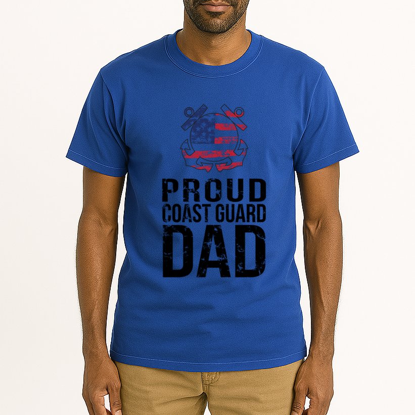 Proud U S Coast Guard Dad Cool Gift Cute Gift Tall T-Shirt