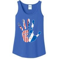 Proud Usa Scotland Handprint Flag American Scottish Heritage Great Gift Ladies Essential Tank