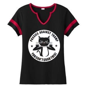 Pussies Against Trump Pussy-Cat You Can't Grab This Ladies Halftime Notch Neck Tee