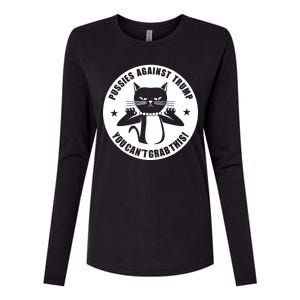 Pussies Against Trump Pussy-Cat You Can't Grab This Womens Cotton Relaxed Long Sleeve T-Shirt