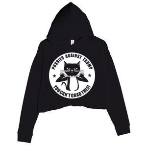 Pussies Against Trump Pussy-Cat You Can't Grab This Crop Fleece Hoodie