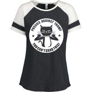 Pussies Against Trump Pussy-Cat You Can't Grab This Enza Ladies Jersey Colorblock Tee