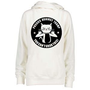 Pussies Against Trump Pussy-Cat You Can't Grab This Womens Funnel Neck Pullover Hood