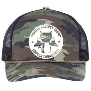 Pussies Against Trump Pussy-Cat You Can't Grab This Retro Rope Trucker Hat Cap