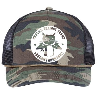 Pussies Against Trump Pussy-Cat You Can't Grab This Retro Rope Trucker Hat Cap