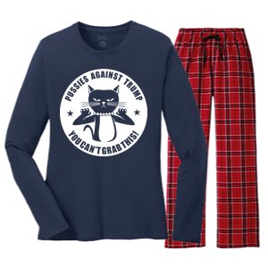 Pussies Against Trump Pussy-Cat You Can't Grab This Women's Long Sleeve Flannel Pajama Set 