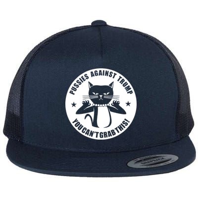 Pussies Against Trump Pussy-Cat You Can't Grab This Flat Bill Trucker Hat