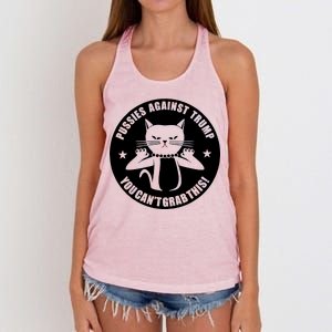 Pussies Against Trump Pussy-Cat You Can't Grab This Women's Knotted Racerback Tank