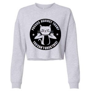 Pussies Against Trump Pussy-Cat You Can't Grab This Cropped Pullover Crew