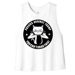 Pussies Against Trump Pussy-Cat You Can't Grab This Women's Racerback Cropped Tank