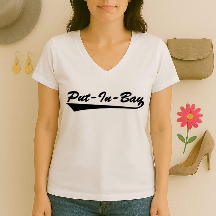 Put In Bay Women's V-Neck T-Shirt