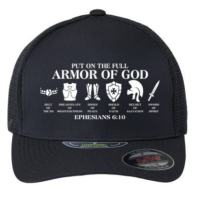Put on the Full Armor of God Ephesians 6:10 Flexfit Unipanel Trucker Cap
